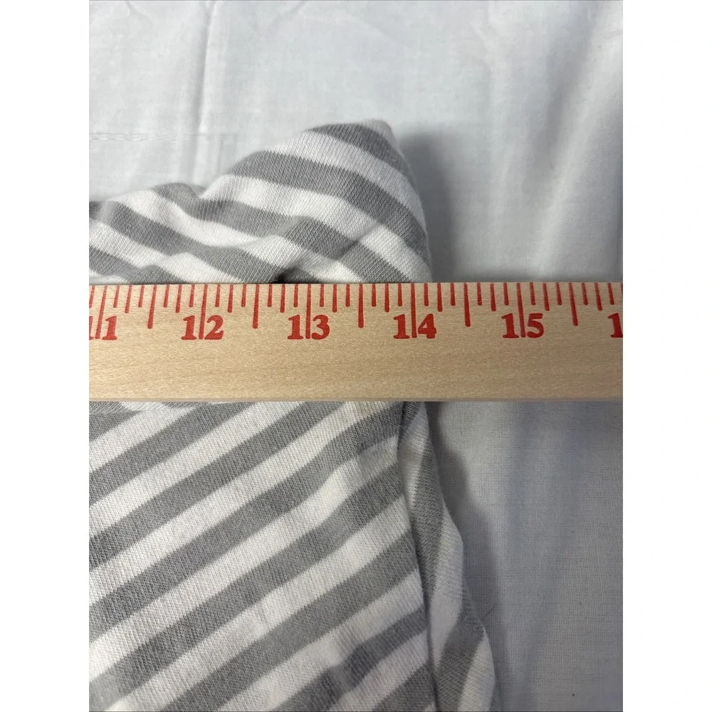 Mix And Co A Line Skirt Women Sz M Gray/White Stripe Pull On Knee Length Casual